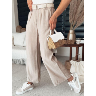 Svetlo rjave ženske hlače na zvonec