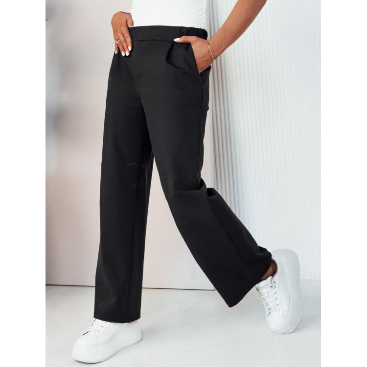 Ženske široke črne hlače