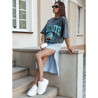 Temno siva ženska majica s potiskom