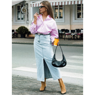 Svetlo modro maksi krilo iz jeansa