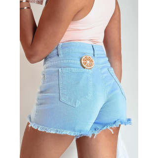 Ponošane svetlo modre ženske kratke hlače