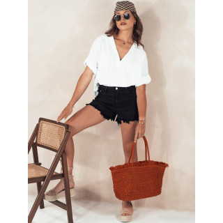 Ženske črne ponošene kratke hlače