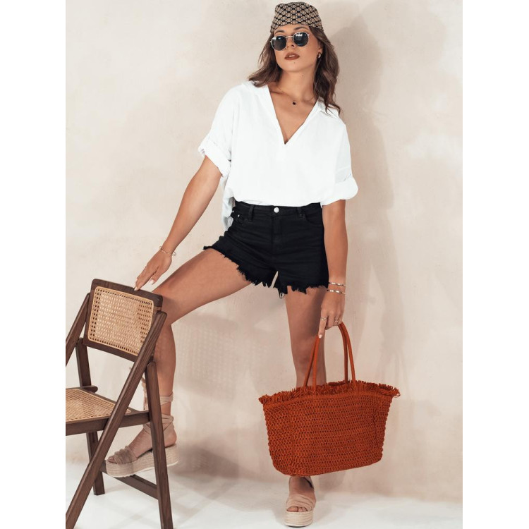 Ženske črne ponošene kratke hlače