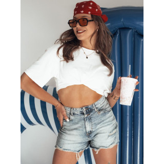 Ženske kratke hlače iz jeansa v modri barvi