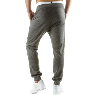 Moške temno sive trenirke z okrasnimi zadrgami