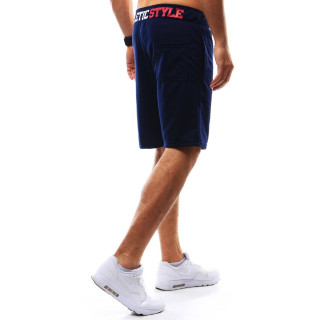 Temno modre moške kratke hlače s potiskom