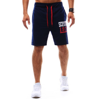 Temno modre moške kratke hlače s potiskom