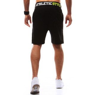 Moške kratke hlače s potiskom v črni barvi