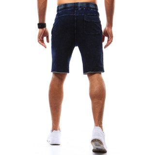 Temno modre moške kratke hlače s potiskom