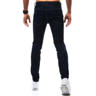 Moške kavbojke klasičnega temno modrega kroja