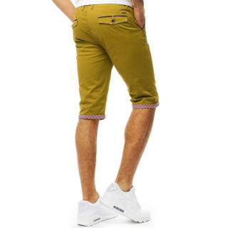 Moške jeans kratke hlače v rumeni barvi