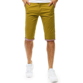 Moške jeans kratke hlače v rumeni barvi