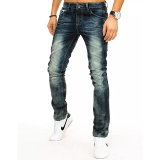 Moške senčene kavbojke v modri barvi