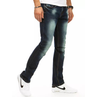 Moške senčene kavbojke v modri barvi