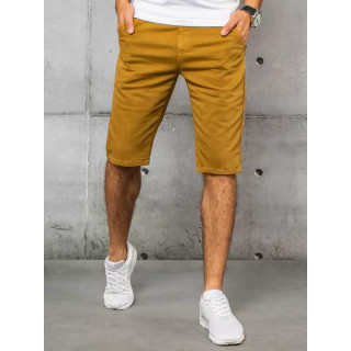 Moške klasične denim kratke hlače v barvi gorčice