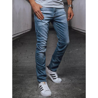 Moške svetlo modre kavbojke z luknjami