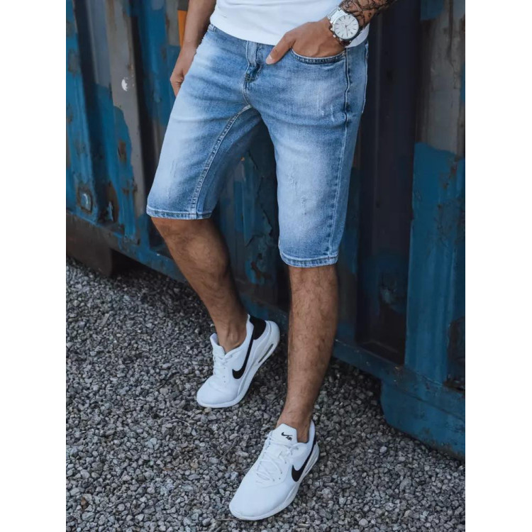 Svetlo modre moške kratke hlače iz jeansa