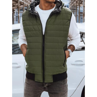 Zelen moški telovnik s kapuco