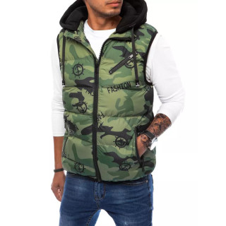 Moški zeleni maskirni brezrokavnik