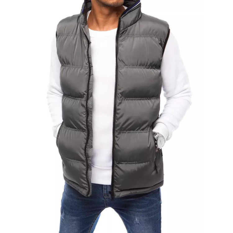 Sivi moški prešiti brezrokavniki