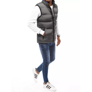 Sivi moški prešiti brezrokavniki