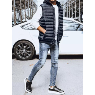 Moder prešit brezrokavnik s kapuco