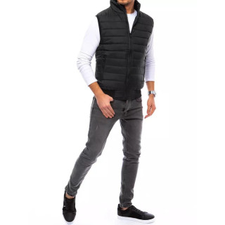 Črn prešit moški telovnik