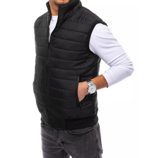 Črn prešit moški telovnik