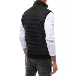 Črn prešit moški telovnik