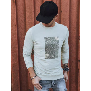 Moški pulover v bež barvi s potiskom