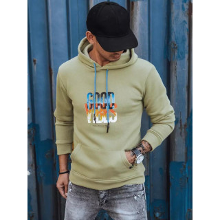 Topel moški pulover v olivni barvi