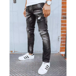 Črne senčene kavbojke z luknjami