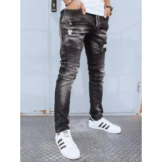 Črne senčene kavbojke z luknjami