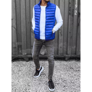 Prešit moški telovnik v svetlo modri barvi