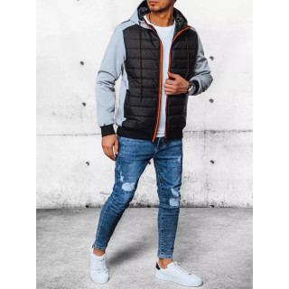 Svetlo siva moška jakna s šivi