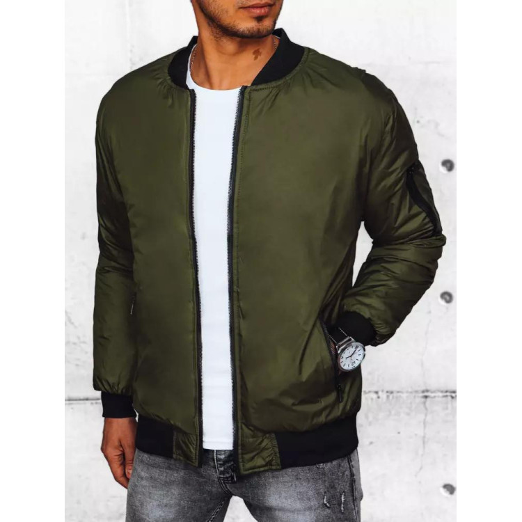 Zelena moška bomber jakna