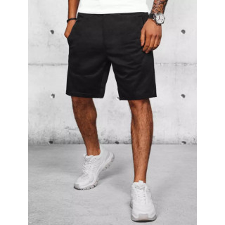 Moške kratke hlače iz trenirke v črni barvi