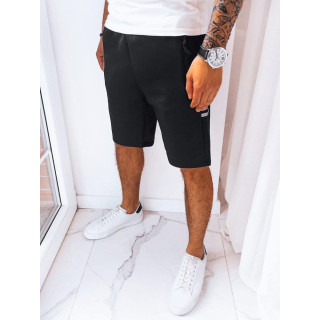 Moške kratke hlače iz trenirke v črni barvi