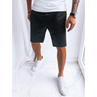 Moške črne kratke hlače s potiskom