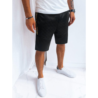 Moške črne kratke hlače s potiskom