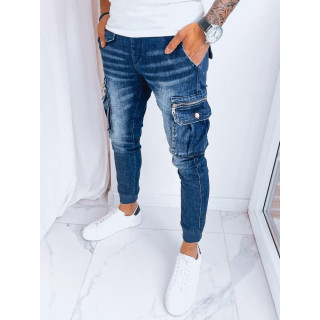 Temno modre rebraste joggerje