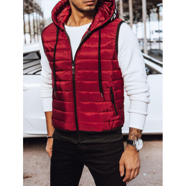 Moški prešit bordo brezrokavnik