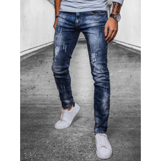 Modre moške kavbojke z luknjami