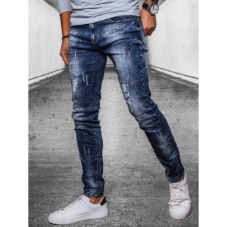 Modre moške kavbojke z luknjami