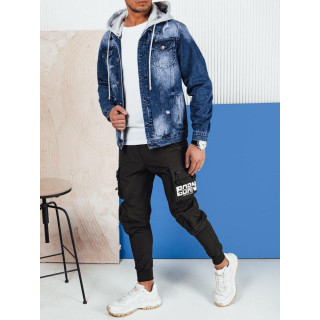 Temno modra moška denim jakna