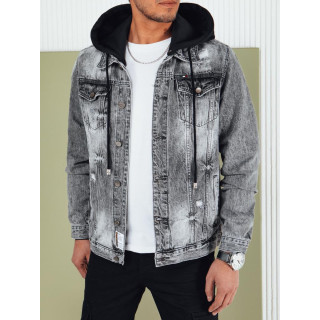 Moška svetlo siva denim jakna