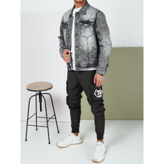 Črna denim moška jakna