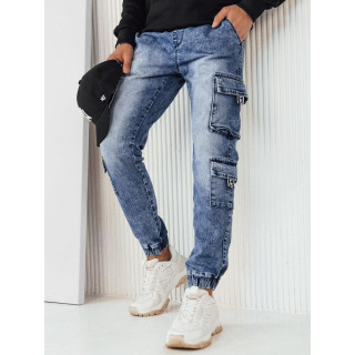 Modre moške joggerje s kargo žepi