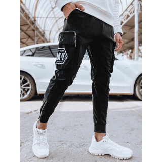 Črna moška žepnica s potiskom