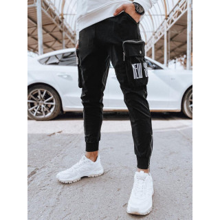 Črna moška žepnica s potiskom